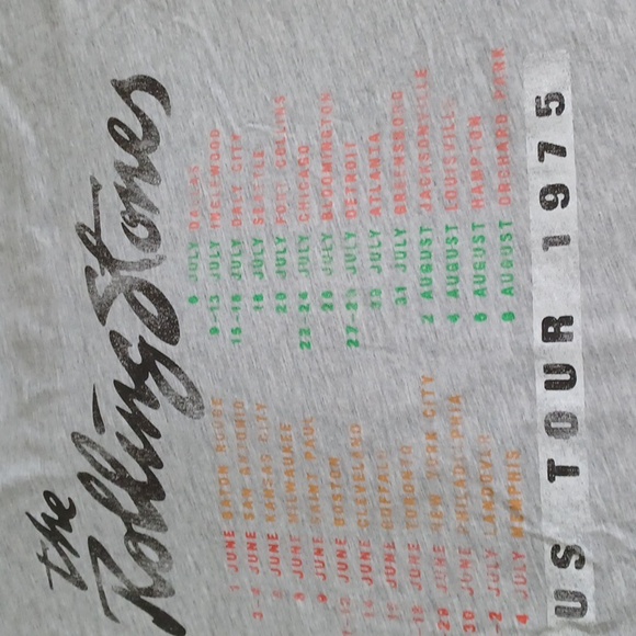 The Rolling Stones 1975 US Tour T-shirt NWT - Picture 5 of 8